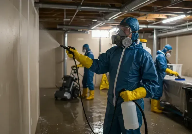 Basement Sanitization and Antimicrobial Treatment process in East Bangor, PA